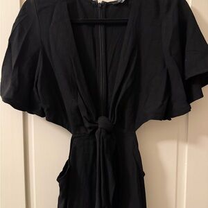 Lulu's Black Midi Dress